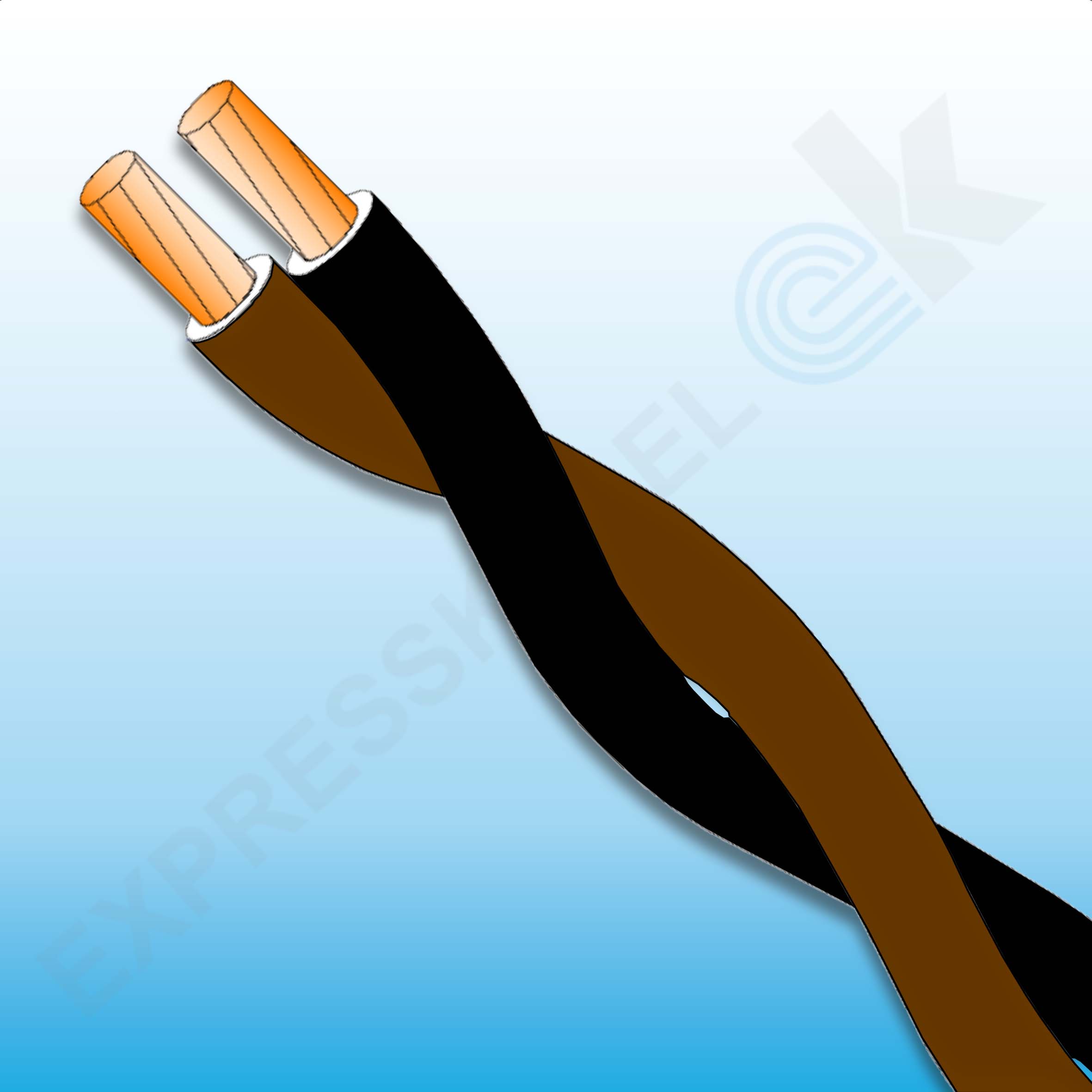 FLRY-A 2x0.35mm² twisted automotive cable - Express Kabel GmbH